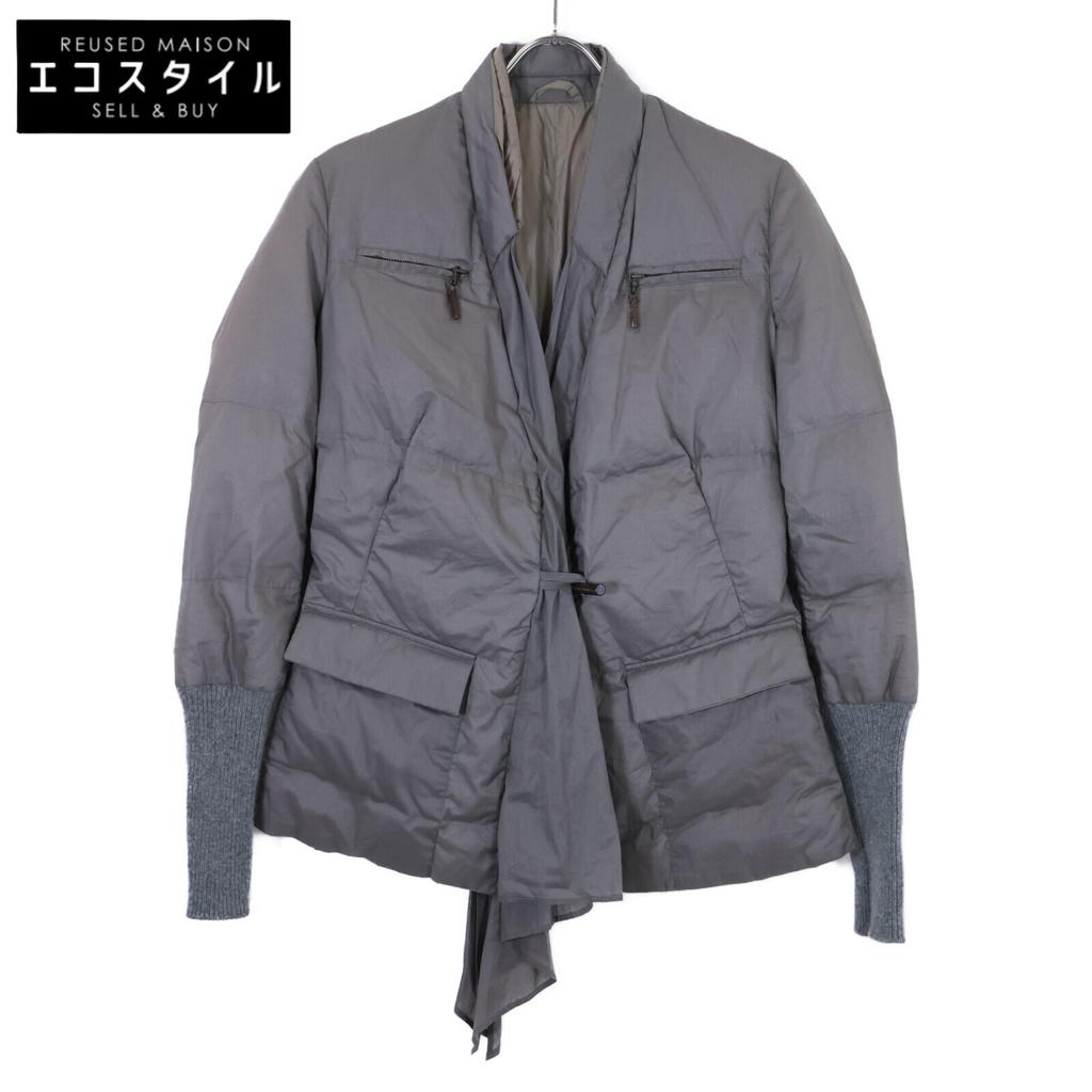 Brunello Cucinelli Shawl Collar Down Jacket Jacket grayUsed