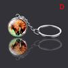 Animal Keychain Tiger Wolf Double Side Glass Ball Key Chain Key Ring KeyChain