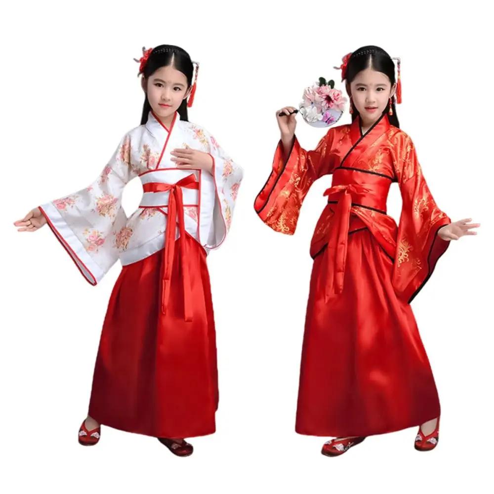Fashion New Year Clothing Chinese Folk Dance Costume Classical Traditional Ancient Dress Red Dress Traditional Hanfu Party