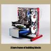 ATx M ATX  ITX Open Chassis Vertical Overclocking Open Aluminum Frame Chassis Rack Red