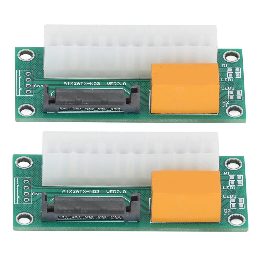 Dual Power Supply Sync Starter SATA Interface Dual PSU Adapter 24 Pin Dual Power Connector for BTC Miner