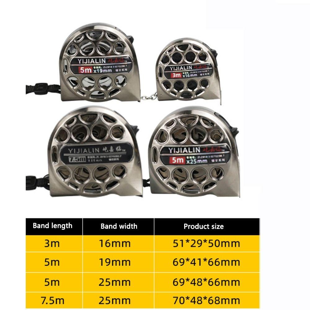 Waterproof Measuring Tape Self Locking Steel Tape Measure Portable   Measuring Distance Tool
