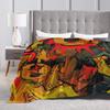 Forsaken Jason Knitted Blanket Flannel Super Warm Throw Blankets for Outdoor Travel Bedspread