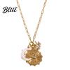 Unique Faux Opal Pendant 12 Constellations Necklace Moon Charm Constellation