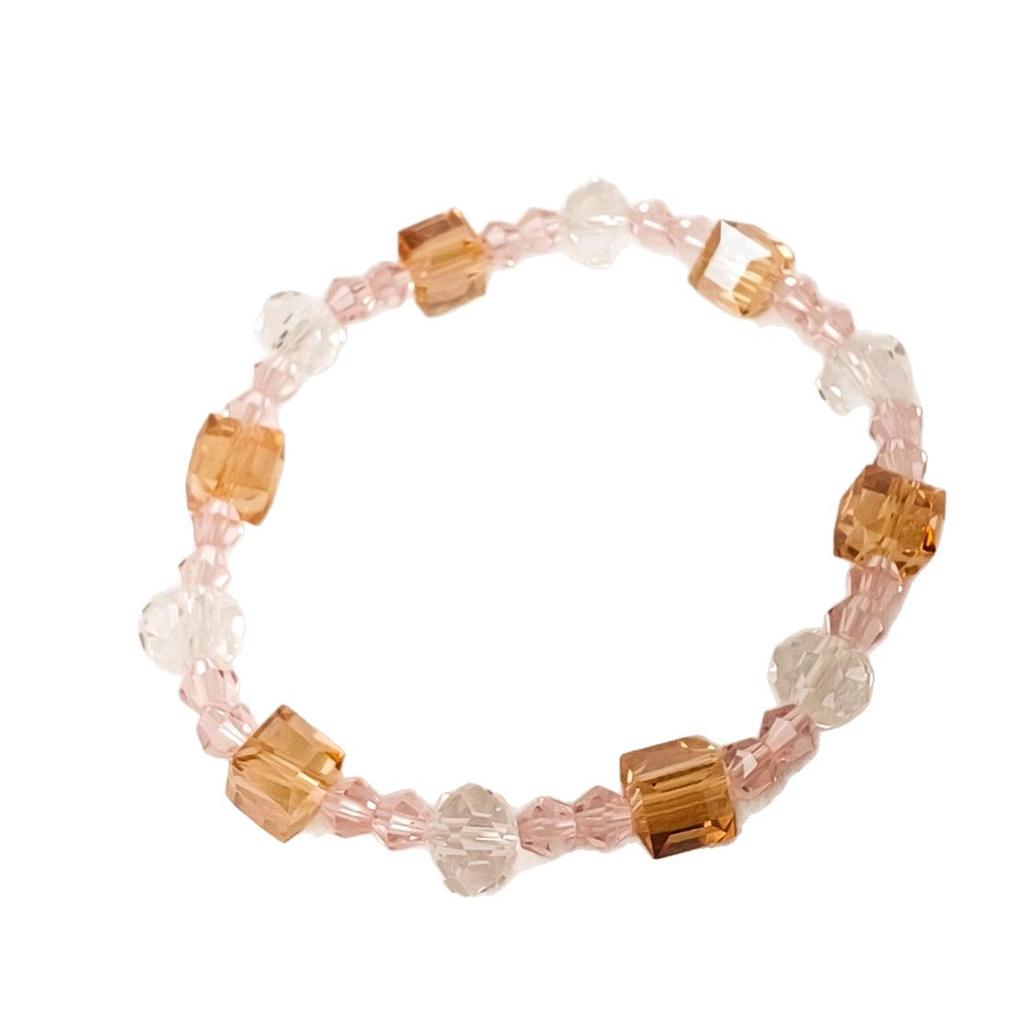 Exquisite European & American Square Crystal Bracelet: Luxurious, Dazzling Multi-Color Wristband