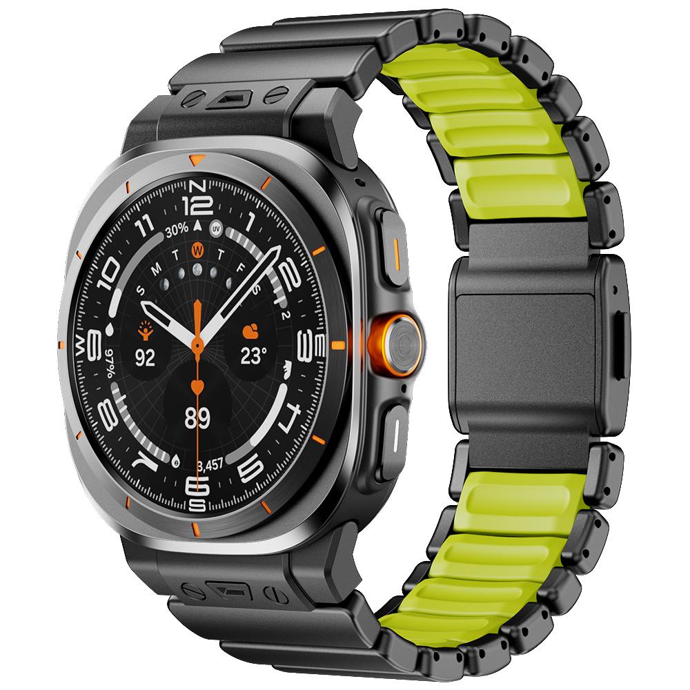Luxury Stainless Steel Silicone Strap for Samsung Galaxy Watch Ultra 2025 47mm Metal Magnetic Band for Watch Ultra 47mm Bracelet