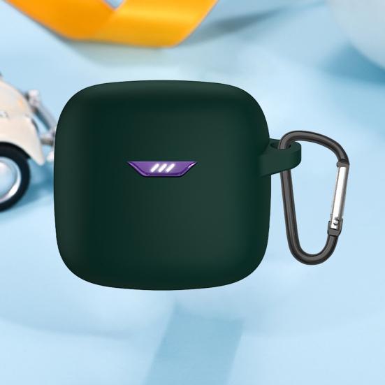 Earphone Case Scratch-resistant Waterproof Shockproof with Hook Soft Silicone Protective Cover for JBL Tune Flex