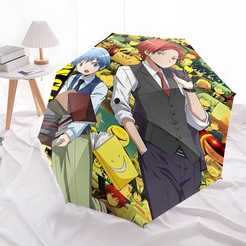 

1pc Kuroko s Basketball Inspired Outdoor Umbrella - Automatic Opening/Closing, Portable 3-Fold Design with 8-Rib Iron Frame - Perfect Gift for Fans, T