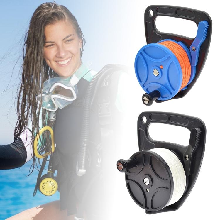 272ft Diving Line Reel Scubas Ratchets Dives Reel with Handle Stop Switches Diving Reel Finger Spool Diving Supply