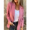 Women Autumn Winter Casual Coats Single Button Long Sleeve Pockets Woolen Jackets ladies Casual Solid Color Outerwear