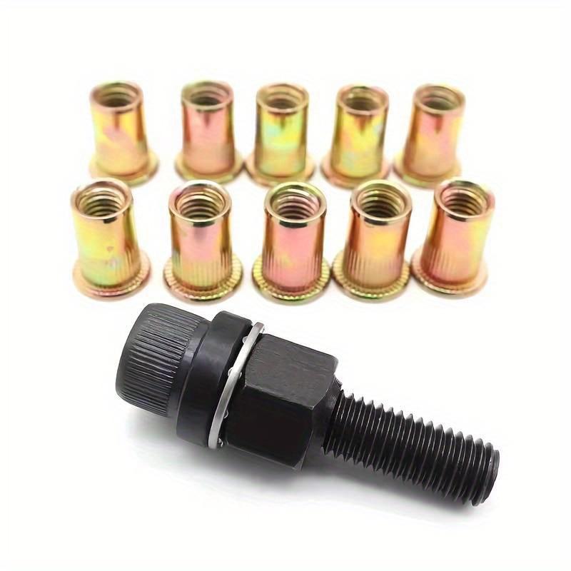 33/55PCS Rivet Gun Head Kit,Manual Rivet Nut Tool,3/5 Heads +30/50 Nuts,M3-M12 Full Range,3-in-1/5-in-1,Industrial & Home Use