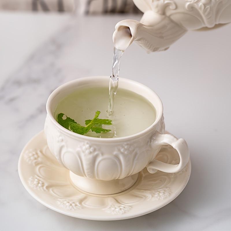 1 Set Keramik-Sup-Set, Teekanne, britisches Retro-Keramik-Tasse, Milch-/Kaffeetassen-Set, Keramik-Wasserflaschen-Set, Küchenbedarf, Wohnzimmerbedarf