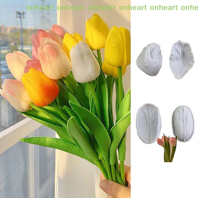 [C]2Pcs Tulip Petal Silicone Mold Cake Decorating Tools Veiner Mold Gumpaste Mold, Sugarcraft, Resin Clay Moulds
