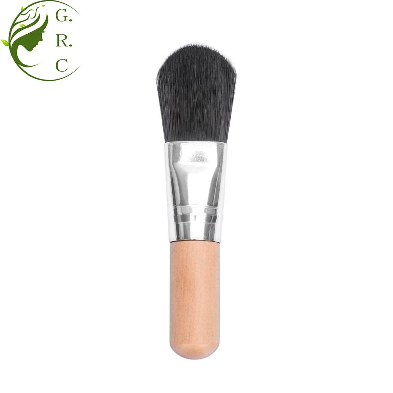Z Wooden Small Make-Up Foundation Brush Skincare Makeup Mask Applicator Clay Mnd Vegan Mini Facial Face Foundation Brush