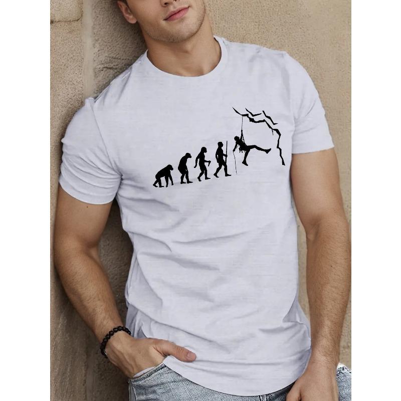 European Size Men'S Short Sleeve T-Shirt for Summer by Climbing Evolution