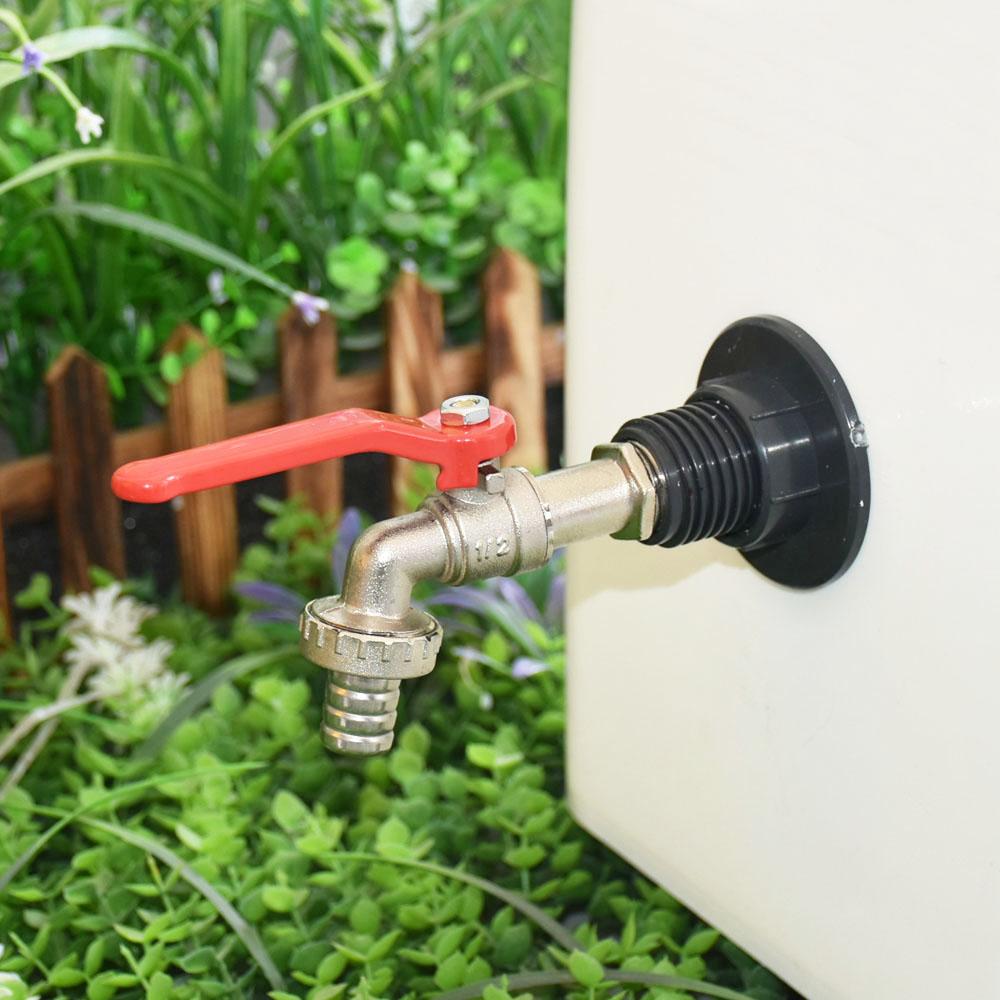 16mm Nipple IBC Tank Tap Adapter Thread Connector Valve 15mm Hose Rainwater Collection Bucket Tap Garden Hose Tank Fitting