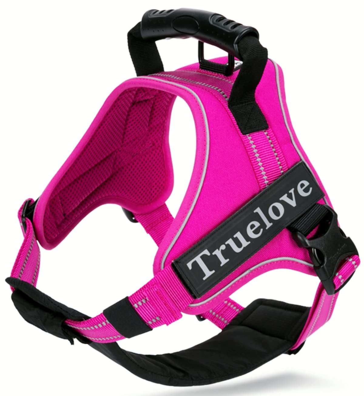 

cocomall 2WAY Dog Dog TRUE LOVE Japan Authorized Dog Dog Pet Harness 3M Reflective Nylon For and Large Adjustable Throat-Friendly Harness, розовый