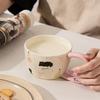 Niedliche Katze Keramiktasse kreative Hand Kaffeewasserbecher für Mädchen, Geburtstag, Geschenk Büro Frühstückstasse