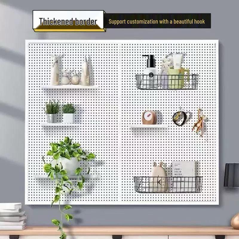 Framed Pegboard Wall Shelf: No-Drill Storage