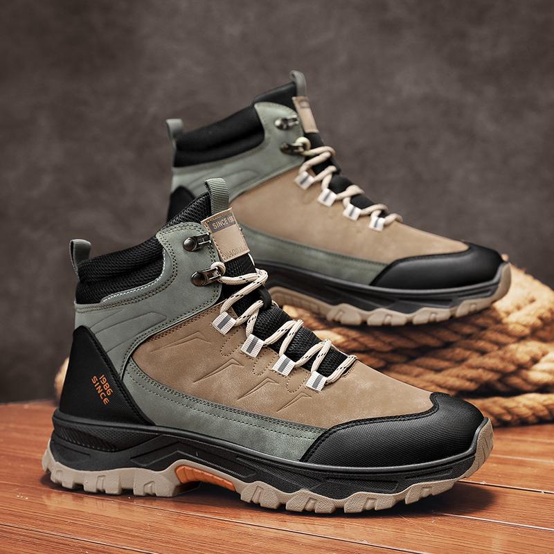 Men'S Hiking Boots Outdoor Breathable Anti Slip Wear-Resistant Leisure Hiking Shoes High-Quality New Designer Sports Sneakers