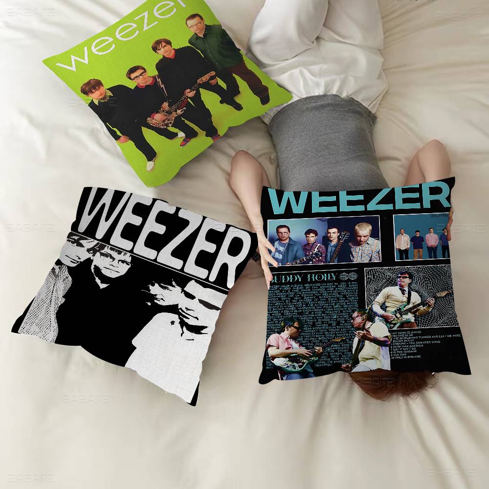 Weezer Music Band Pillowcase Toon Gift Cushion Cover Bedroom Home Sofa Chair Seat Decor Pillow Case