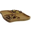 Plate Wooden Board Bamboo Plate Compartments For Snacks Dishes Cakes