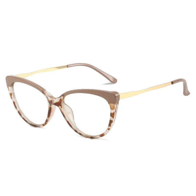 Classic Cat Eye Anti-Blue Light Glasses - Vintage Clear Lens Metal Frame Fashion Eyewear for Computer Use Cat Eye Glasses