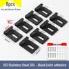 Stainless Steel Mirror Holder Clips, Square, Set of 4