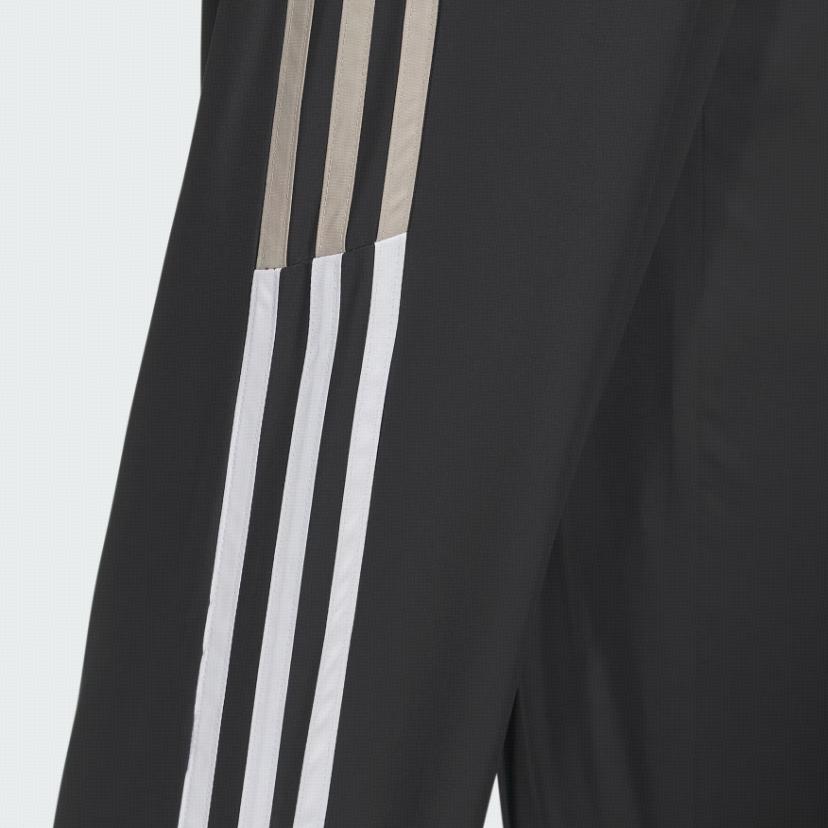 Adidas Originals Tape Woven Pants With Three Stripes And Cuffed Ankles Women Bottoms Black IN1018