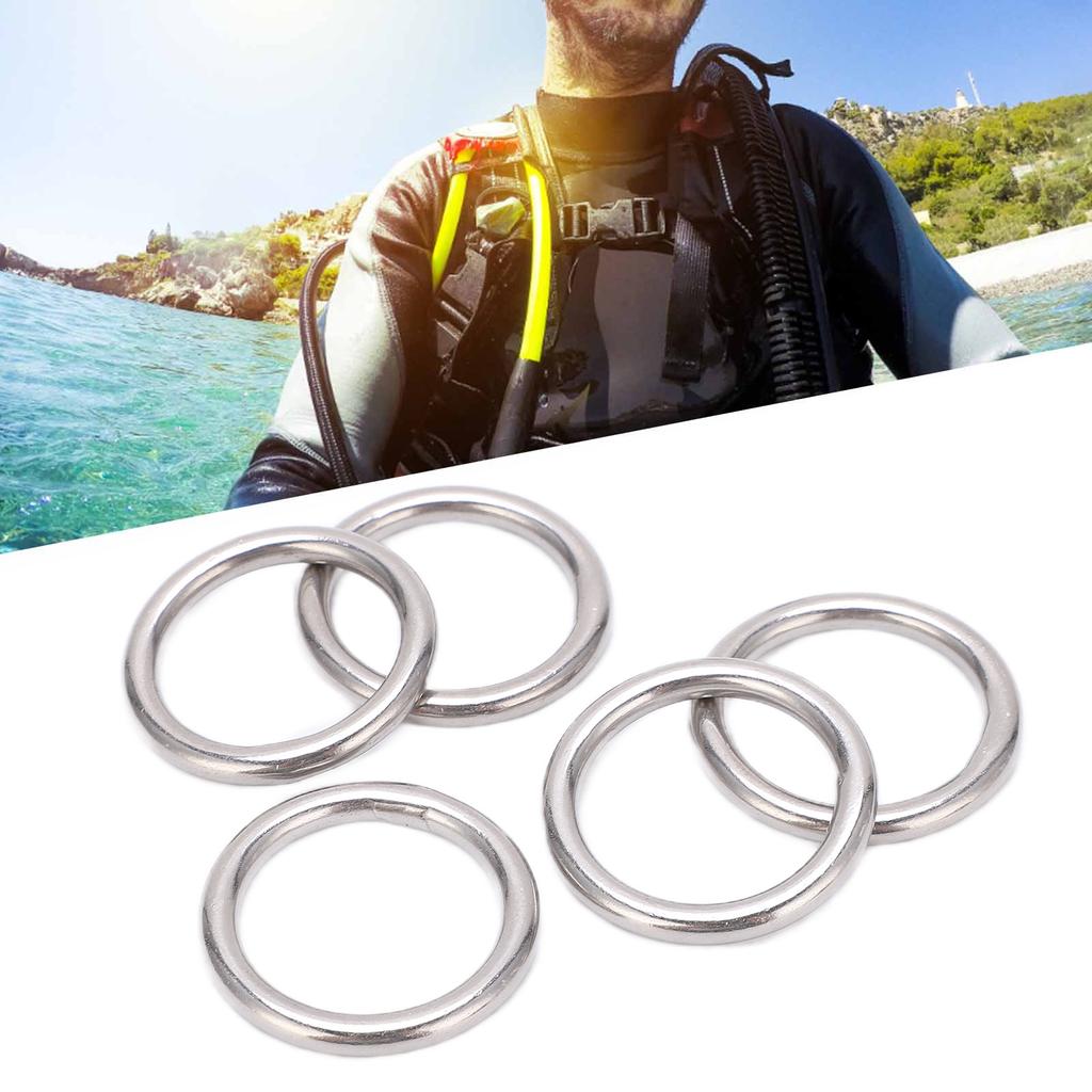 5Pcs 304 Stainless Steel Round O s Seamless Multi Purpose Welding Metal O s for Marine Boat Equipment s
