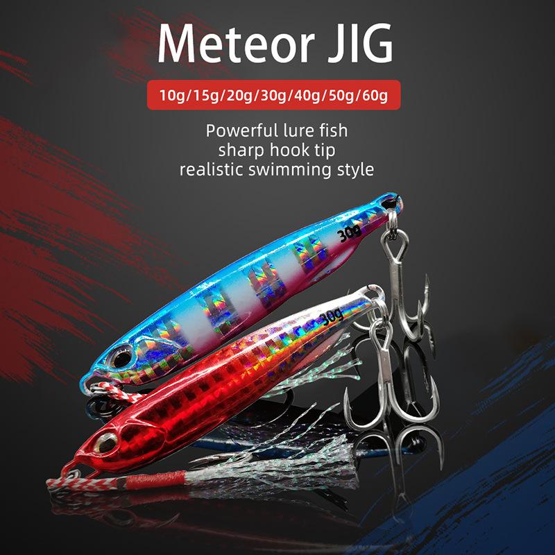 Japen Metal Cast Jig Spoon Shore Casting Jigging Fish Sea Bass Fishing Lure Artificial Bait Tackle