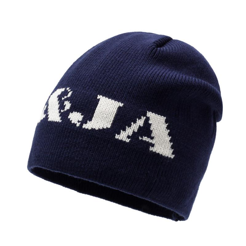 European And American Fashion Hats Women'S Thickened Knitted Hats Wool Hats Outdoor Sports Cold Hats Headgear Caps Pullover Hats Men