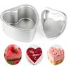 Round Heart-Shaped Cake Mold Aluminium Alloy Non-Stick Cake Pan Mousse Tray Baking Mold Removable Bottom Cake Decorating Tool
