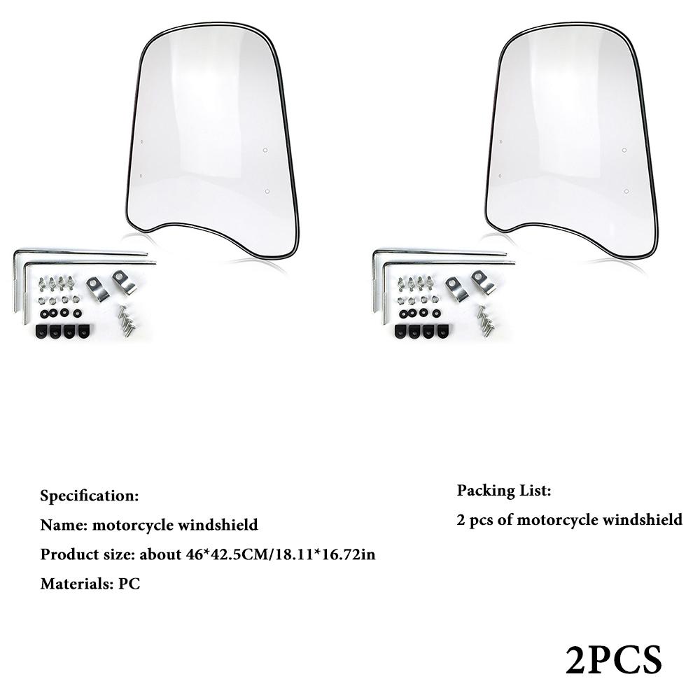 Motocyklový elektrický skútr Přední čelní sklo motocyklu HD Průhledné univerzální čelní sklo Spoiler odolný proti poškrábání