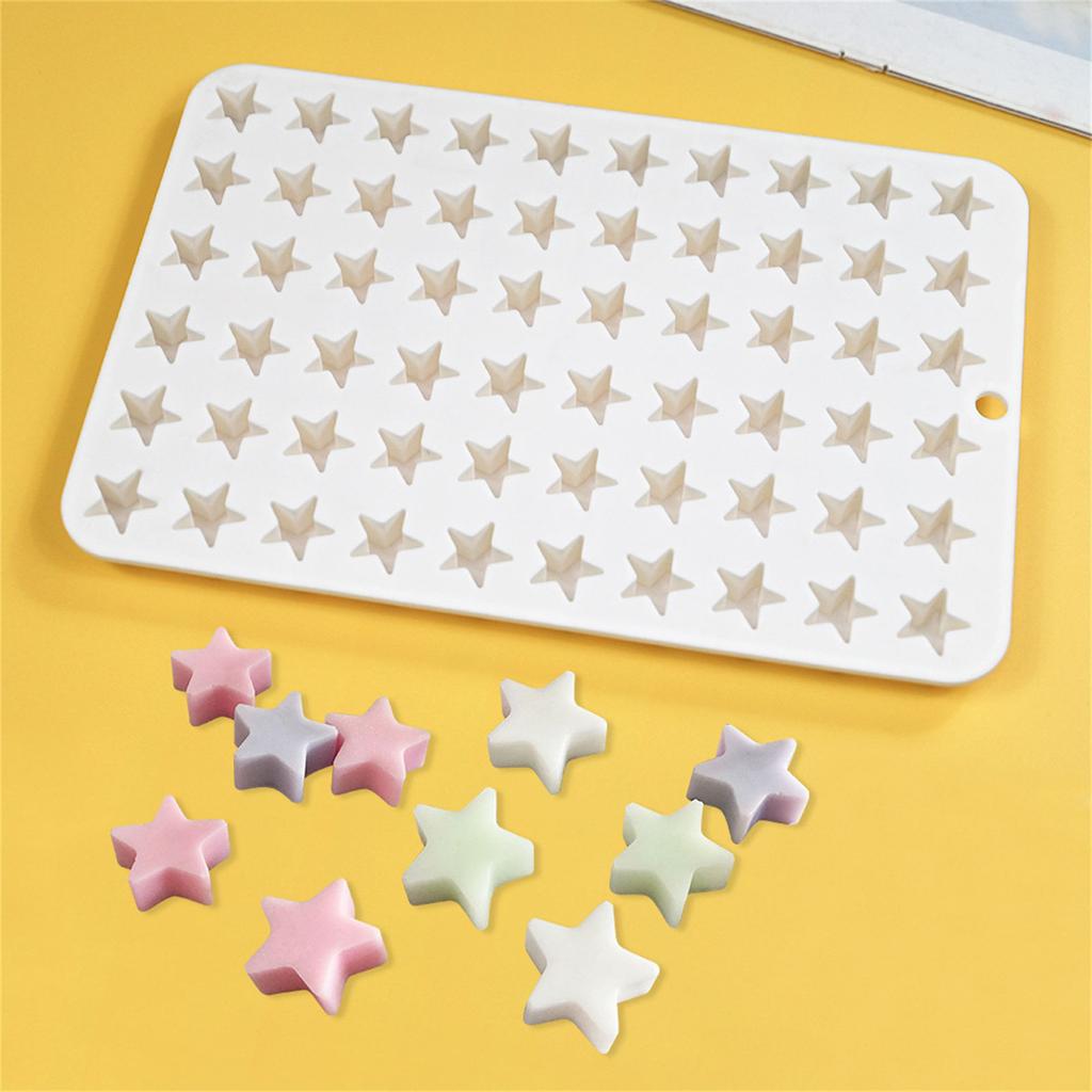 60-Cavity Star Shape Silicone Mold Fondant Chocolate Mould DIY Cake Dessert Mould Kitchen Baking DIY Supplies Nonstick
