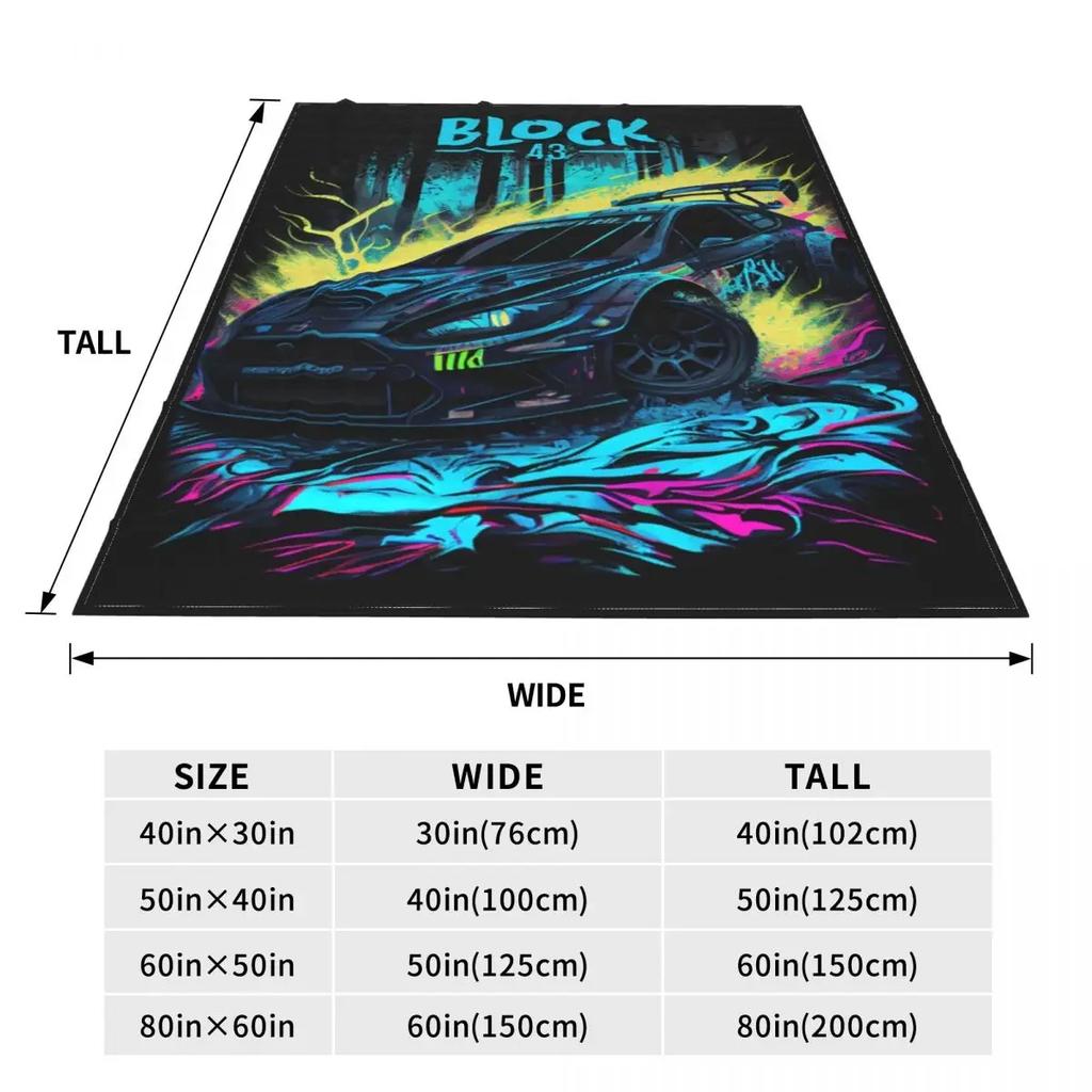 Ken Block 43 The Artist Of Wheels Blankets Flannel Awesome Breathable Throw Blanket for Home Restaurant Autumn/Winter