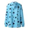 Women's Fashion Casual Long Sleeve Pentagram Print Hooded Women's Sweater T-Shirt