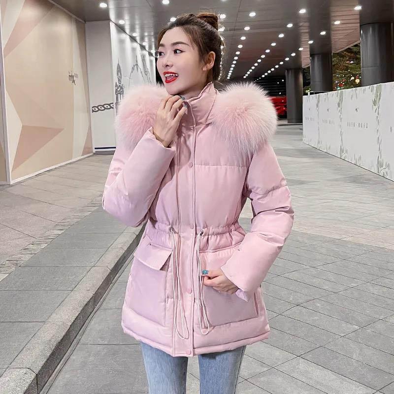 Women's Mid-length Cotton-padded Jacket Korean Style Slim and Thick Fashion All-match Winter Padded Jacket