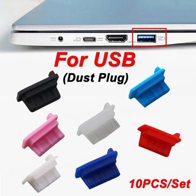 10pcs Silicone USB Port Dust Plug Efficient Protection USB Interface Protector  Laptop