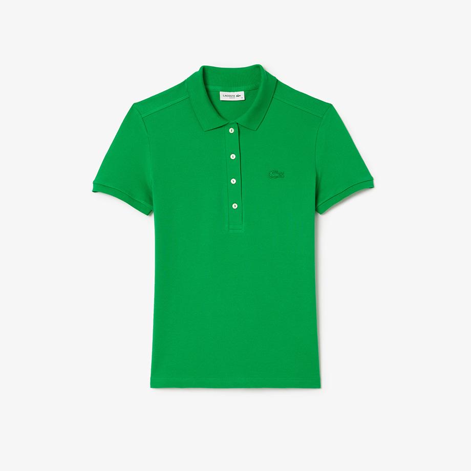 Lacoste Women's 4-Button Slim Fit Polo Shirt PF5462-55GSIW
