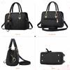 NICOLE & DORIS Women's Handbag, 2-Way, Shoulder Bag with Floral Charm, Waterproof PU Leather, Dividers, Back Pocket, Standing, Studs, Popular Gift,