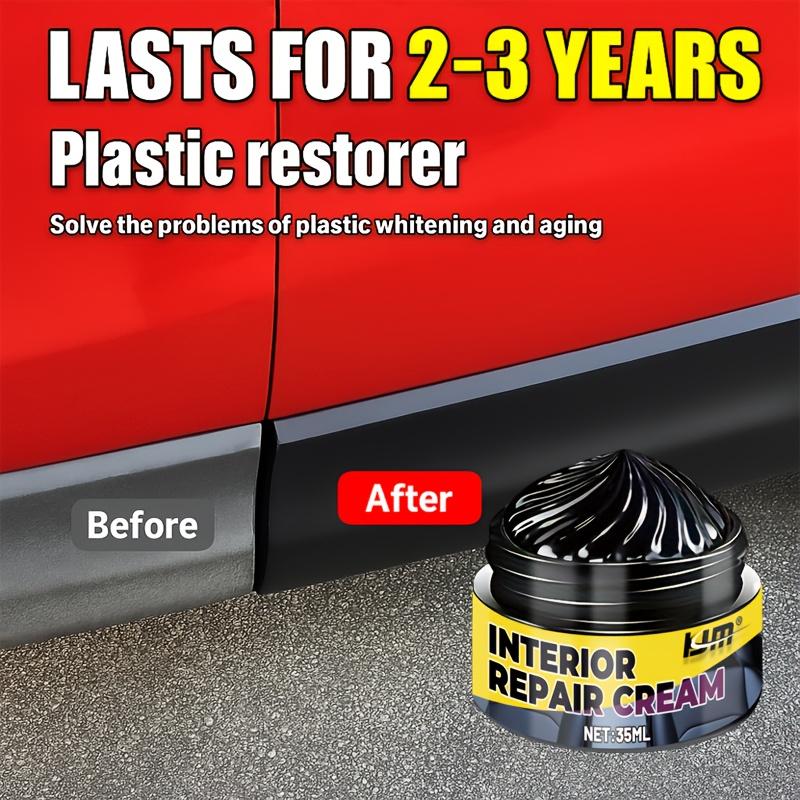 Universal Automotive Plastic and Rubber Polisher - Scratch Repair Paste, Interior Renovation Wax, for Tires and Dashboards.