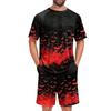 Men's Halloween Pajama Set with Fun Print, Relaxed Fit Sleepwear for Holiday