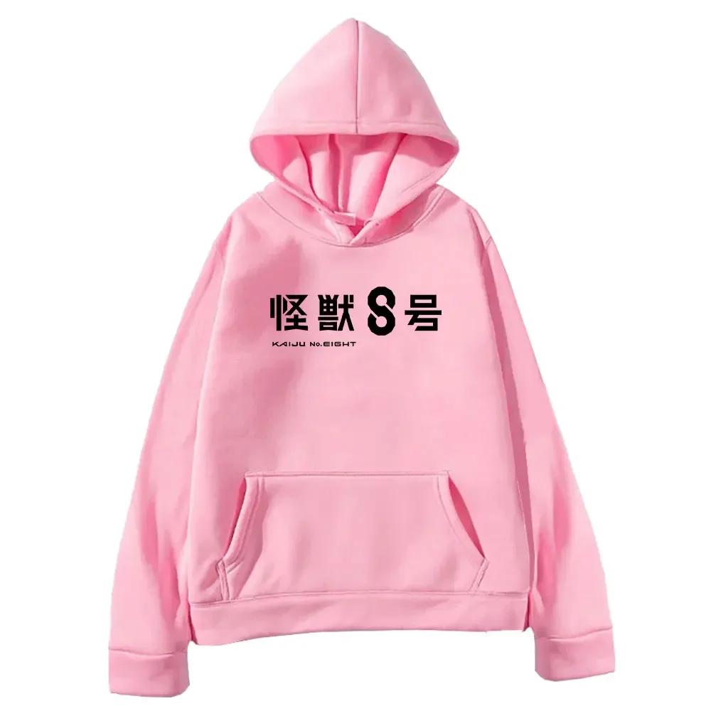 2024 Kaiju No. 8 Logo Hoodies Japanese Mnaga Hooded Sweatshirts Clothing Fall Winter Long Sleeves Fleece Warm Hooded Streetwear