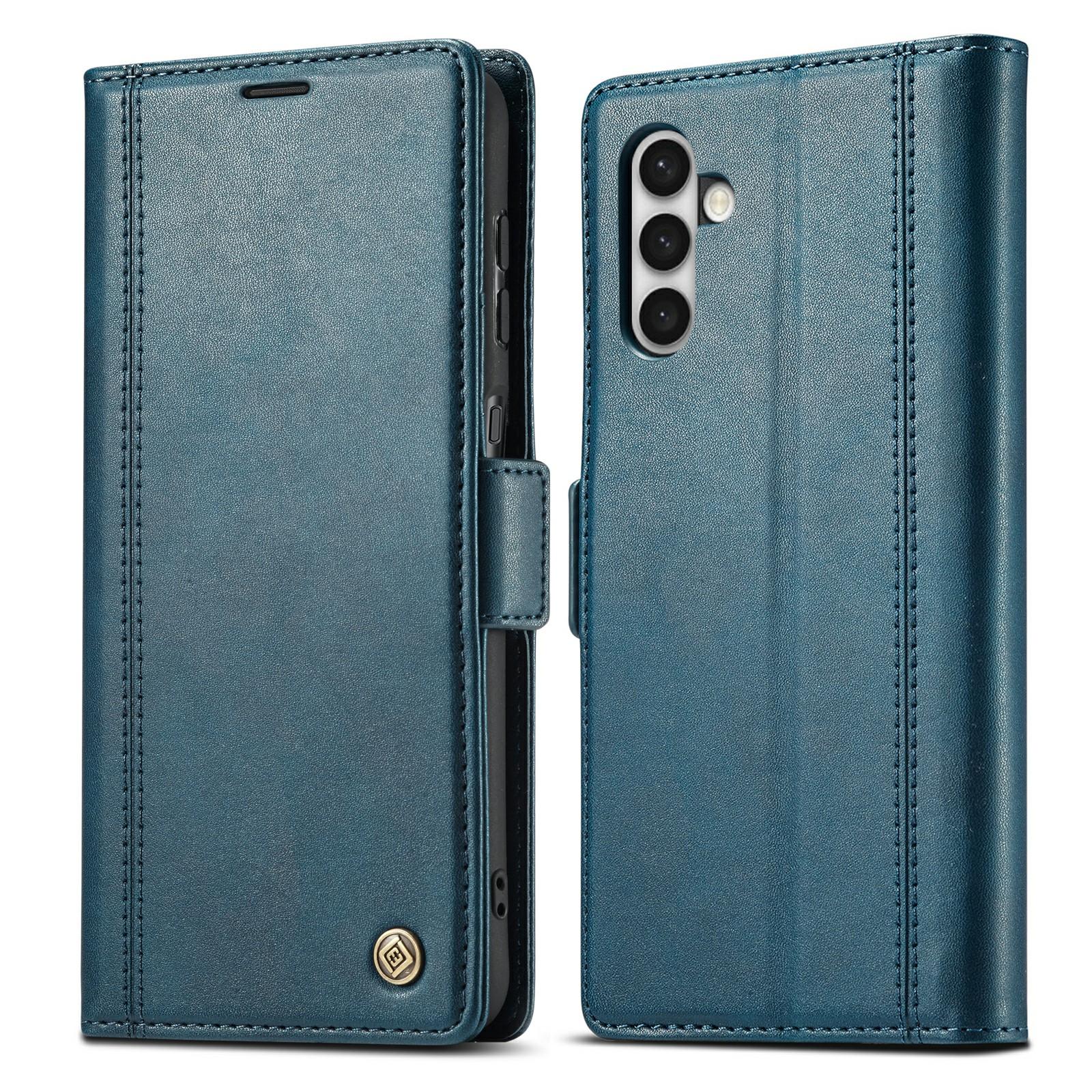 

LC.IMEEKE For Samsung Galaxy S24 Case PU Leather Card Holder Cover with Magnetic Closure Blue