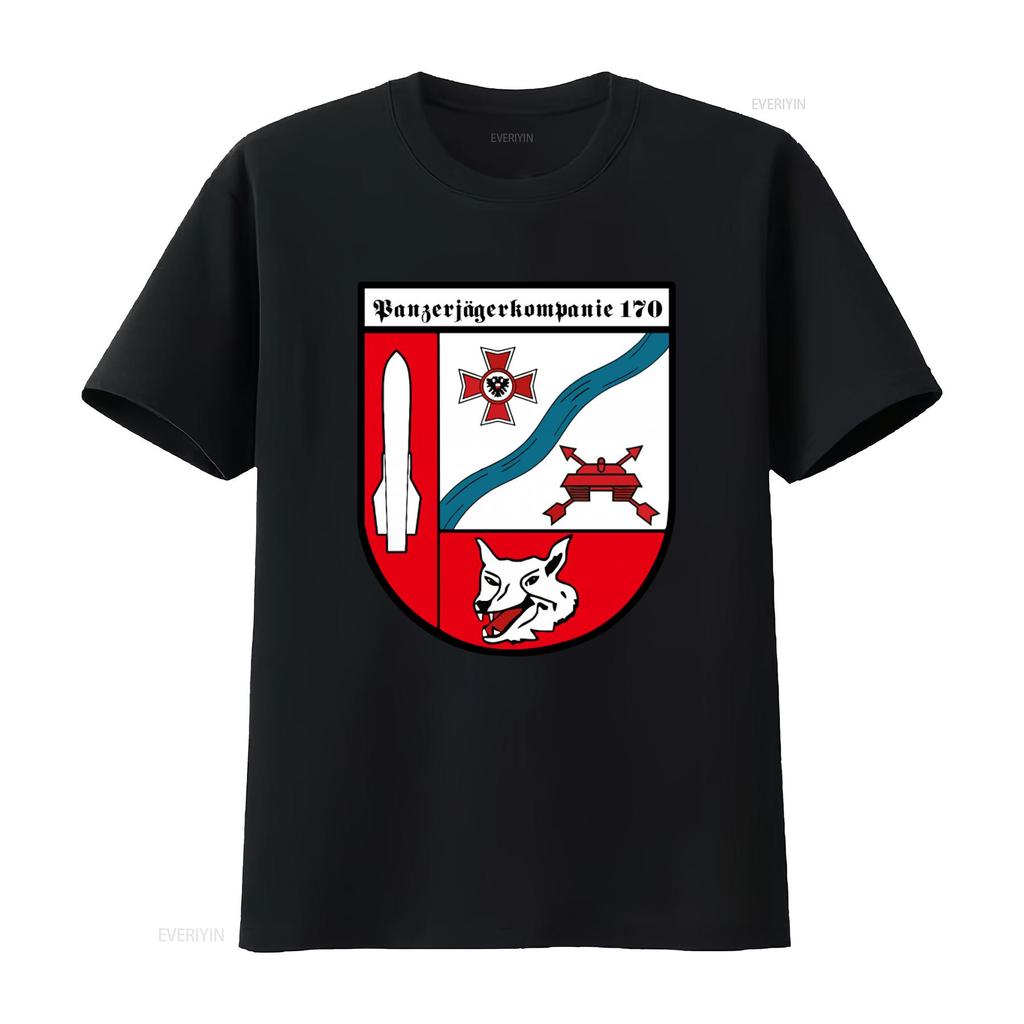 Tank Hunters Company 170 PzJgKp Waistband T Shirt Military Themed Print High Quality Fabric vintage Washed Breathable
