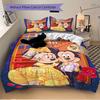 3pcs Beauty and the Beast Theme Mickey and Minnie Bedding Set Includes 1 Quilt Cover and 2 Pillowcases, Comfortable Bedding