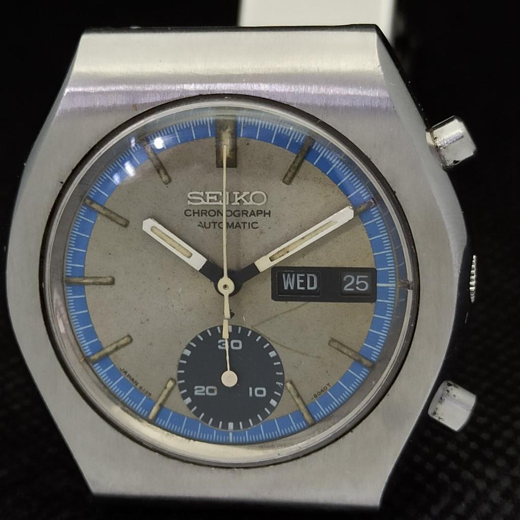 USED VINTAGE SEIKO CHRONOGRAPH 6139B JAPAN MENS ORIGINAL DIAL WATCH A284401-2