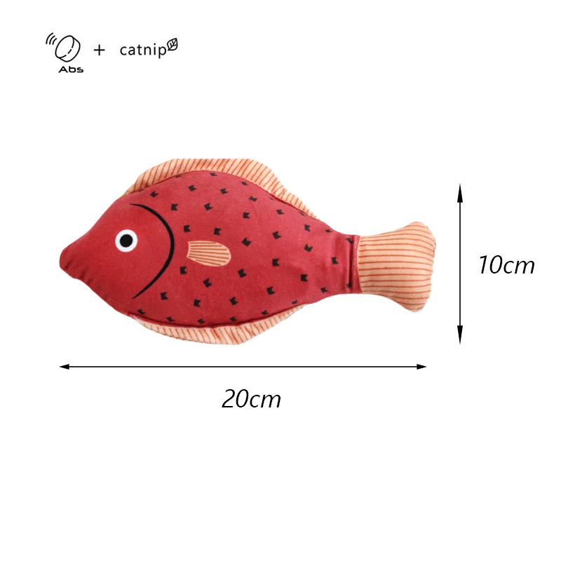Squeaky Sea Fish Shape Sphynx Cat Toy Catnip Plush Stuffed Pet Toys for Cats Gotas Kitten Kedi Funny mascotas Play Accessories