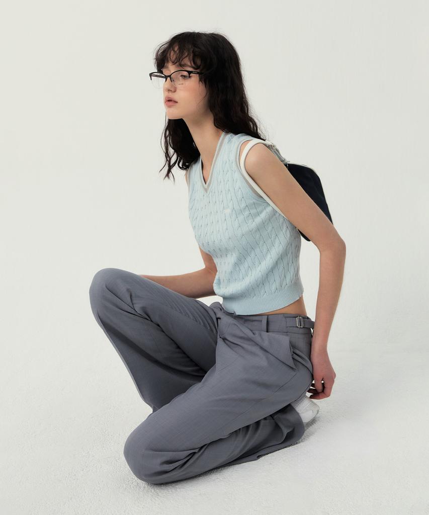 GROVE York Boots Cut Pants (Light Gray)